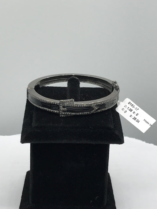 Diamond Enamel Belt Shape Bracelet