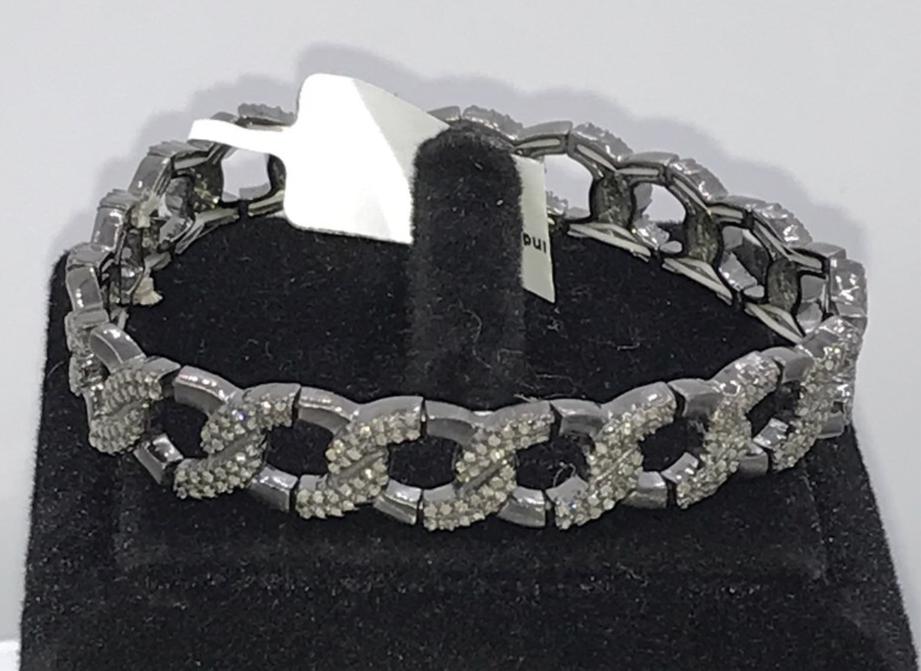 Diamond stretch cord bracelet