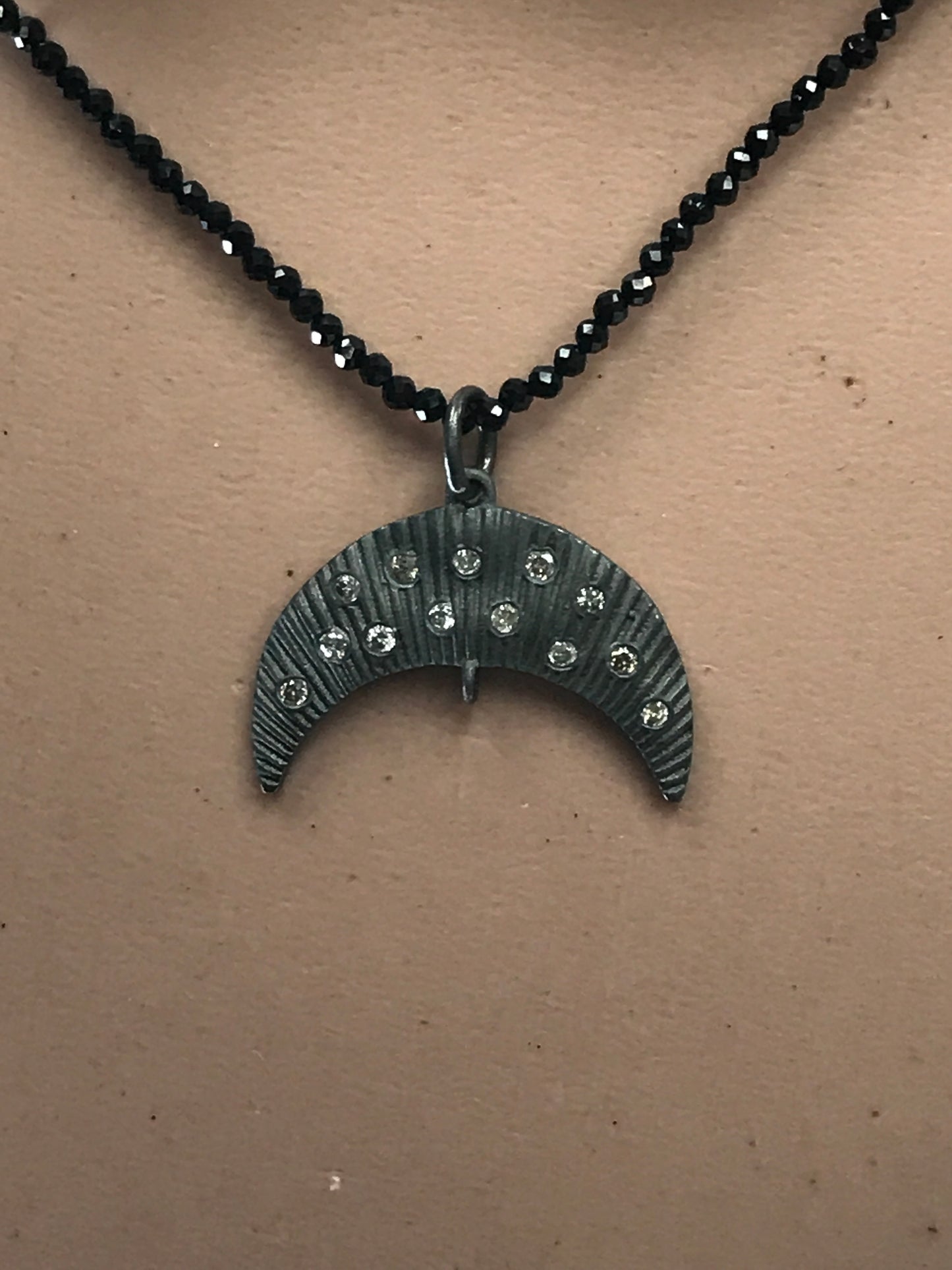 Moon Pave Diamond Pendant