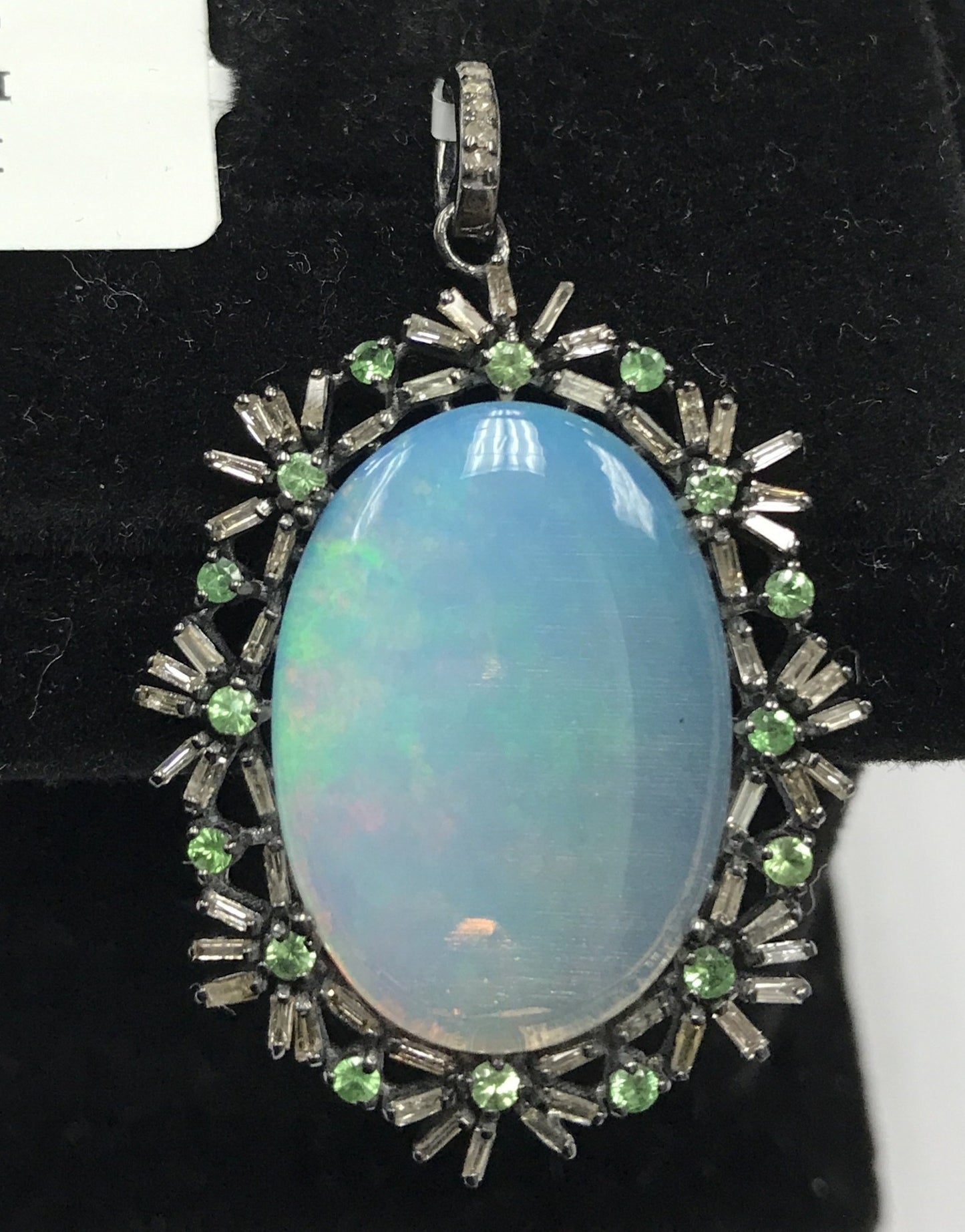 Opal and Diamond Pendant