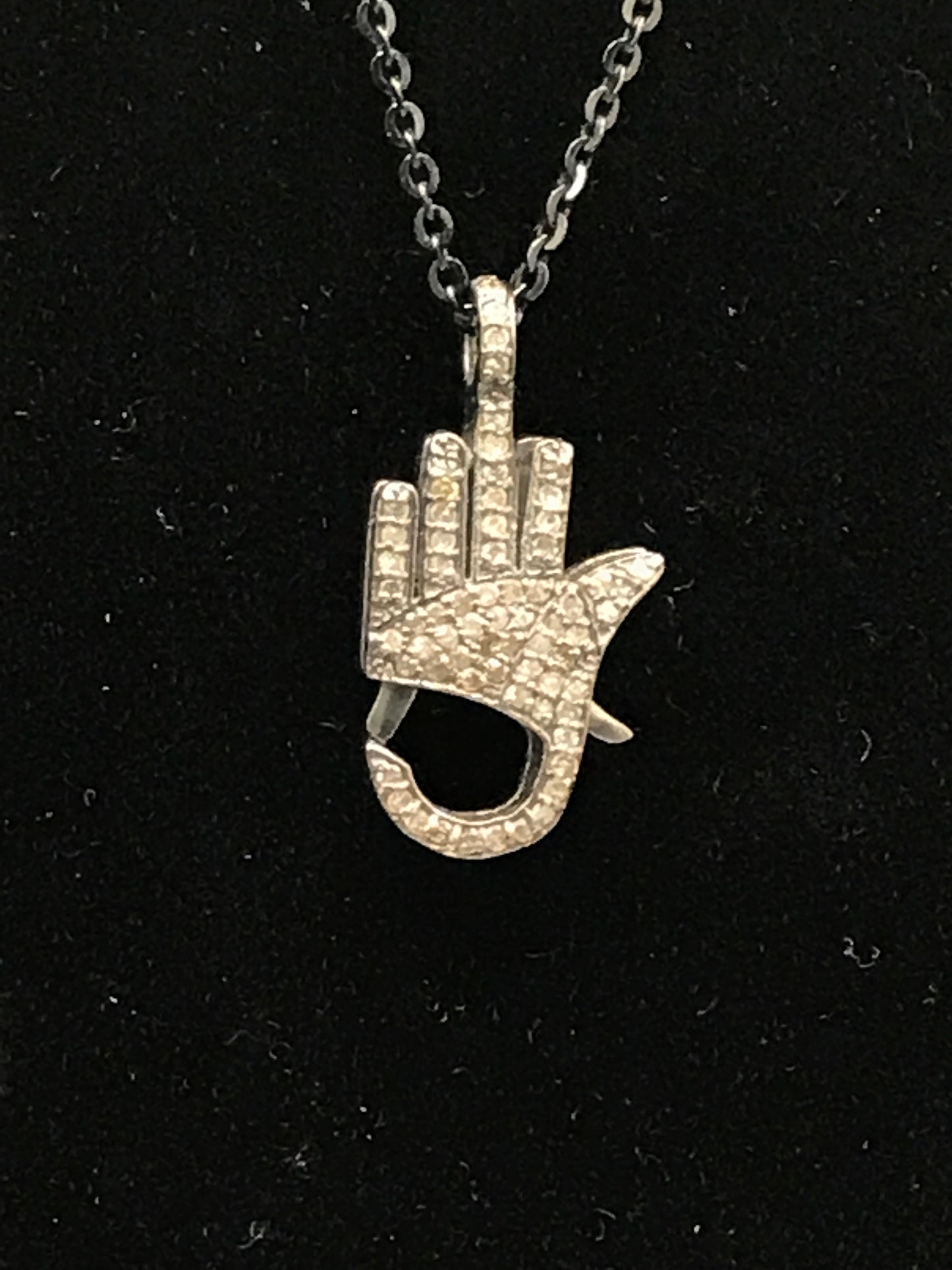 SILVER DIAMOND CLASPS