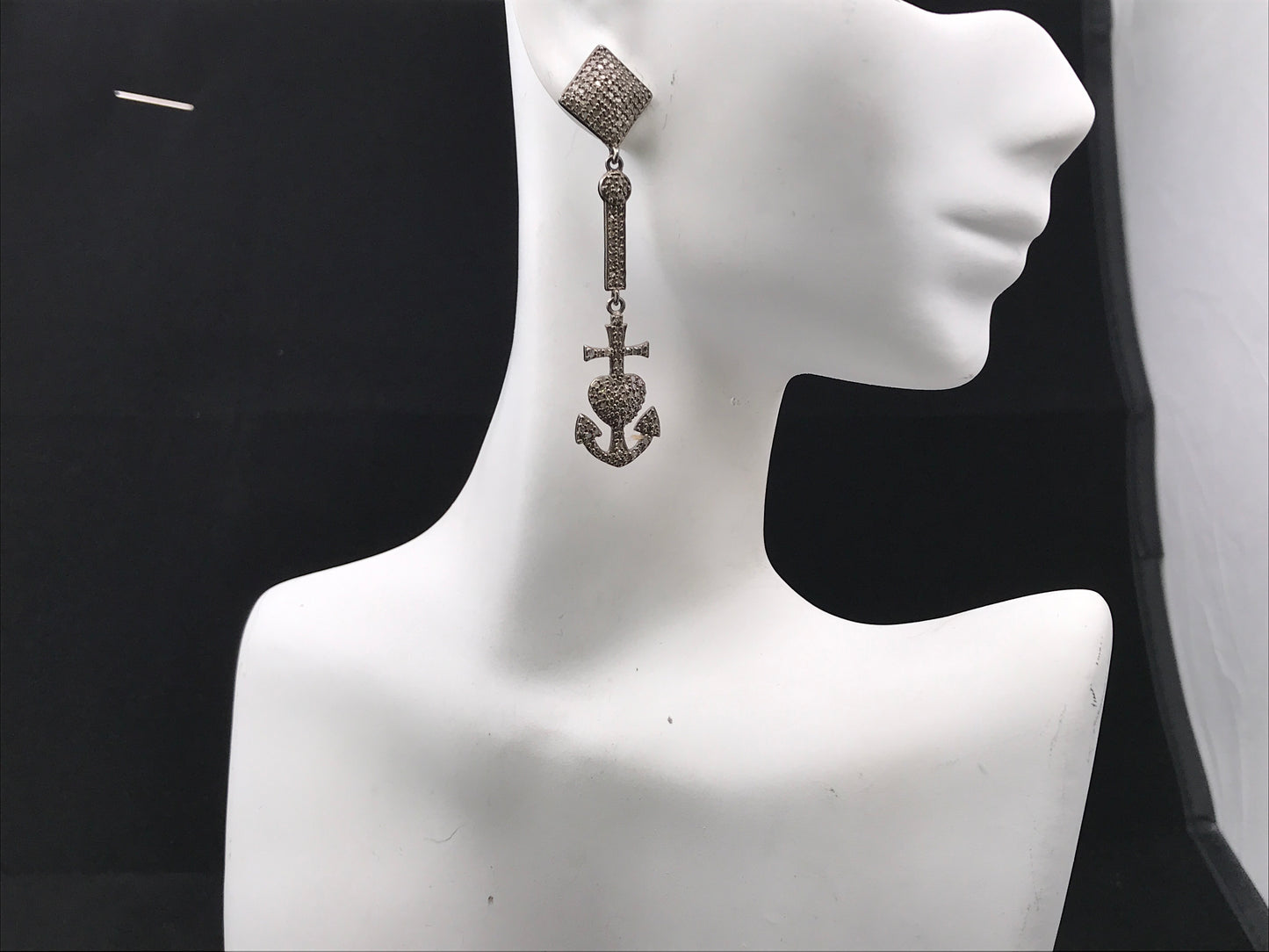 Anchor Diamond Earring