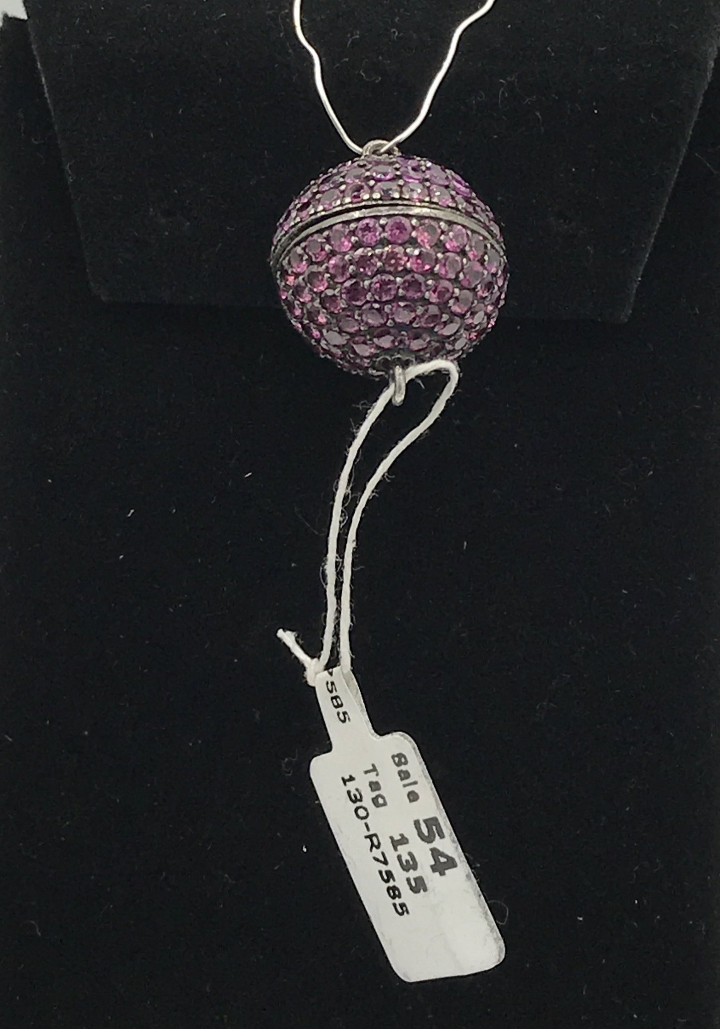 Pink stone pendant