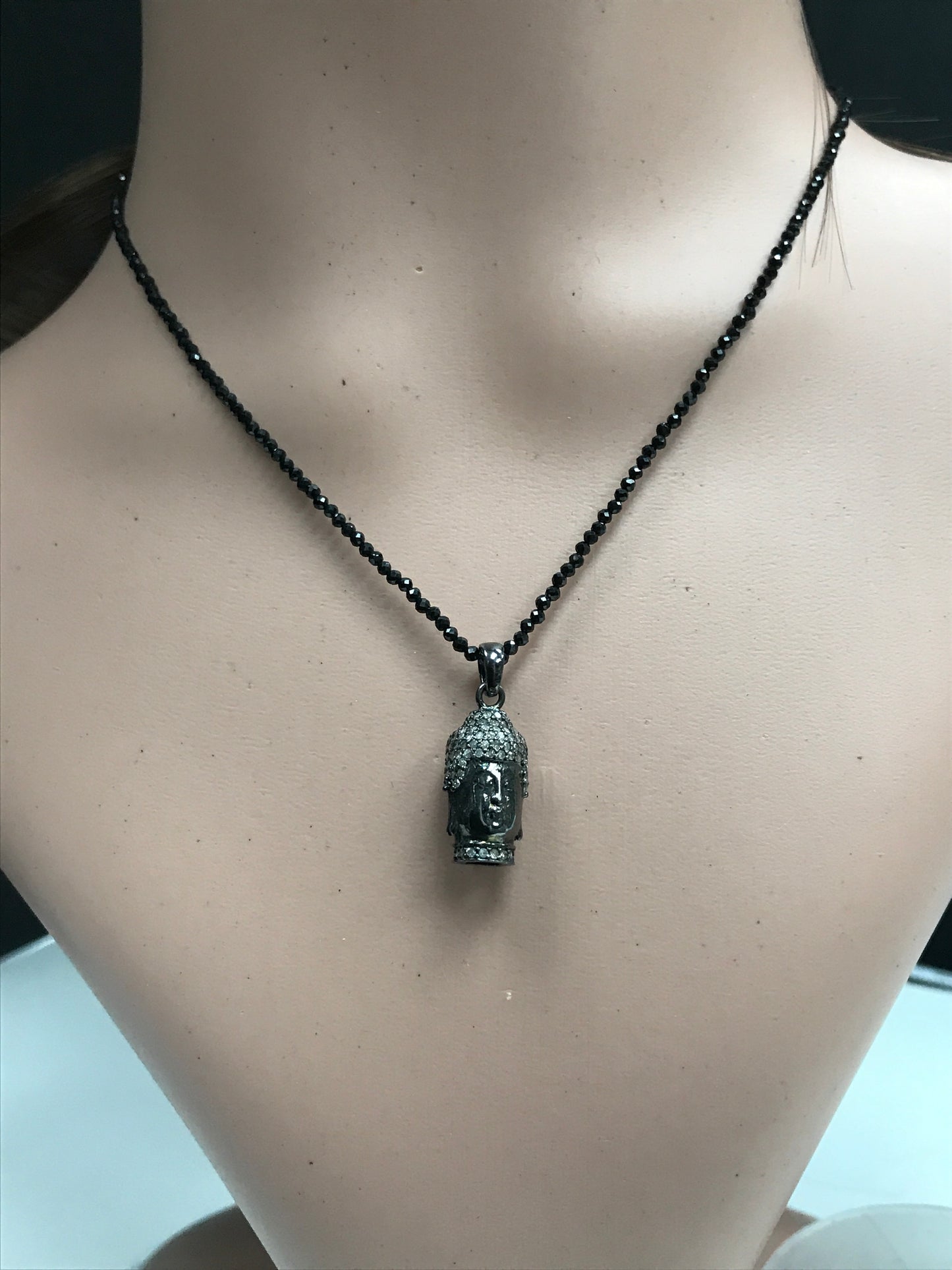 Buddha Silver and Diamond Pave