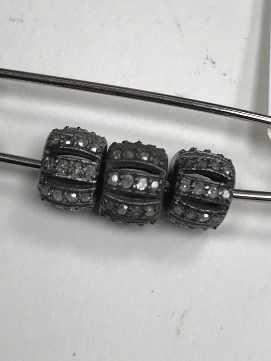 DONUT SHAPE PAVE DIAMOND BEADS