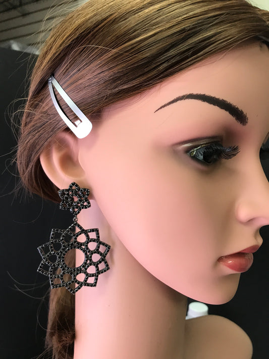 Black Spinel Earrings