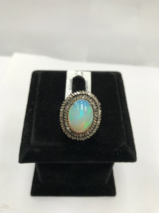 Opal and Diamond Ring