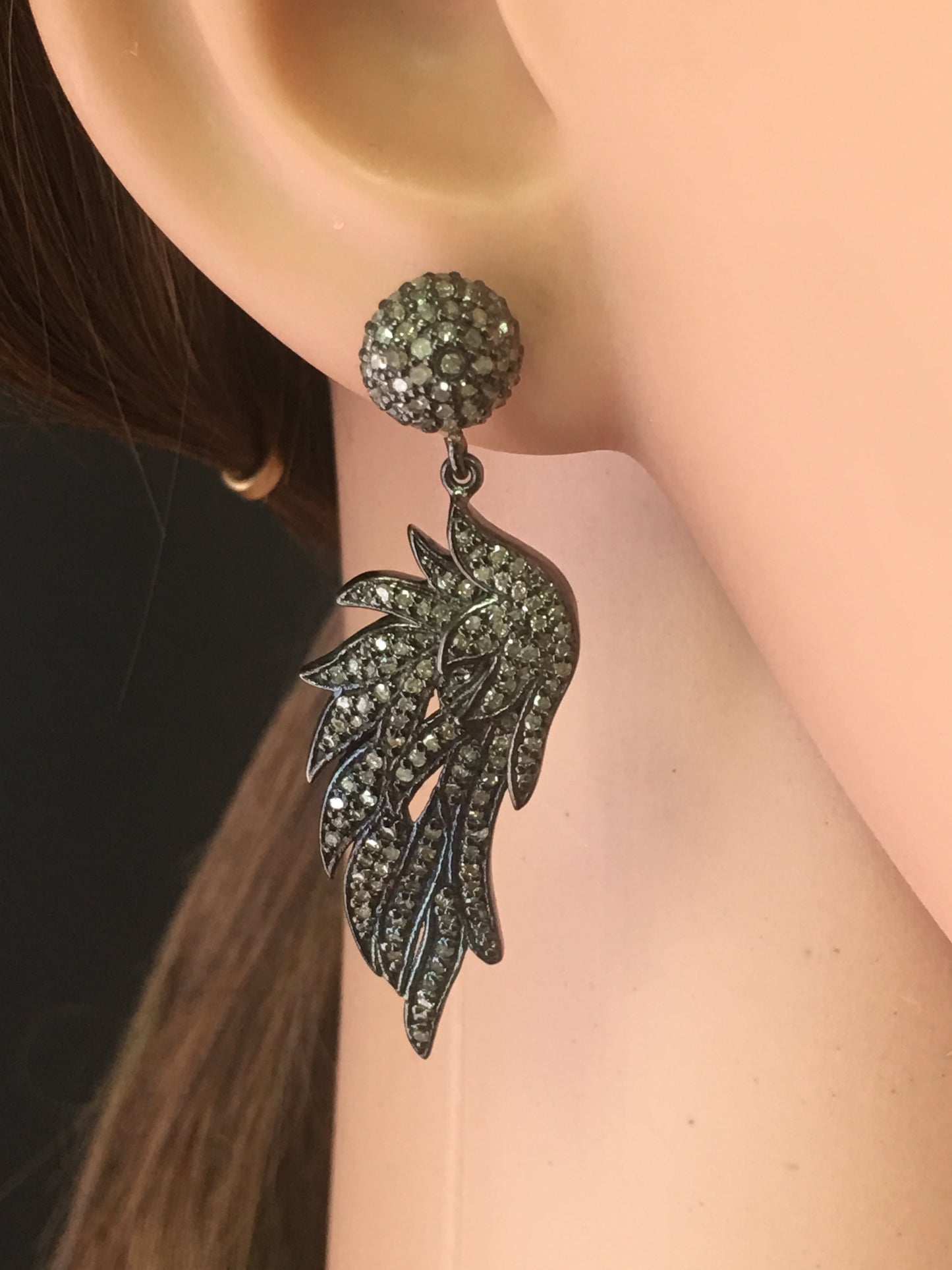Angel Wings Shape Diamond Earrings