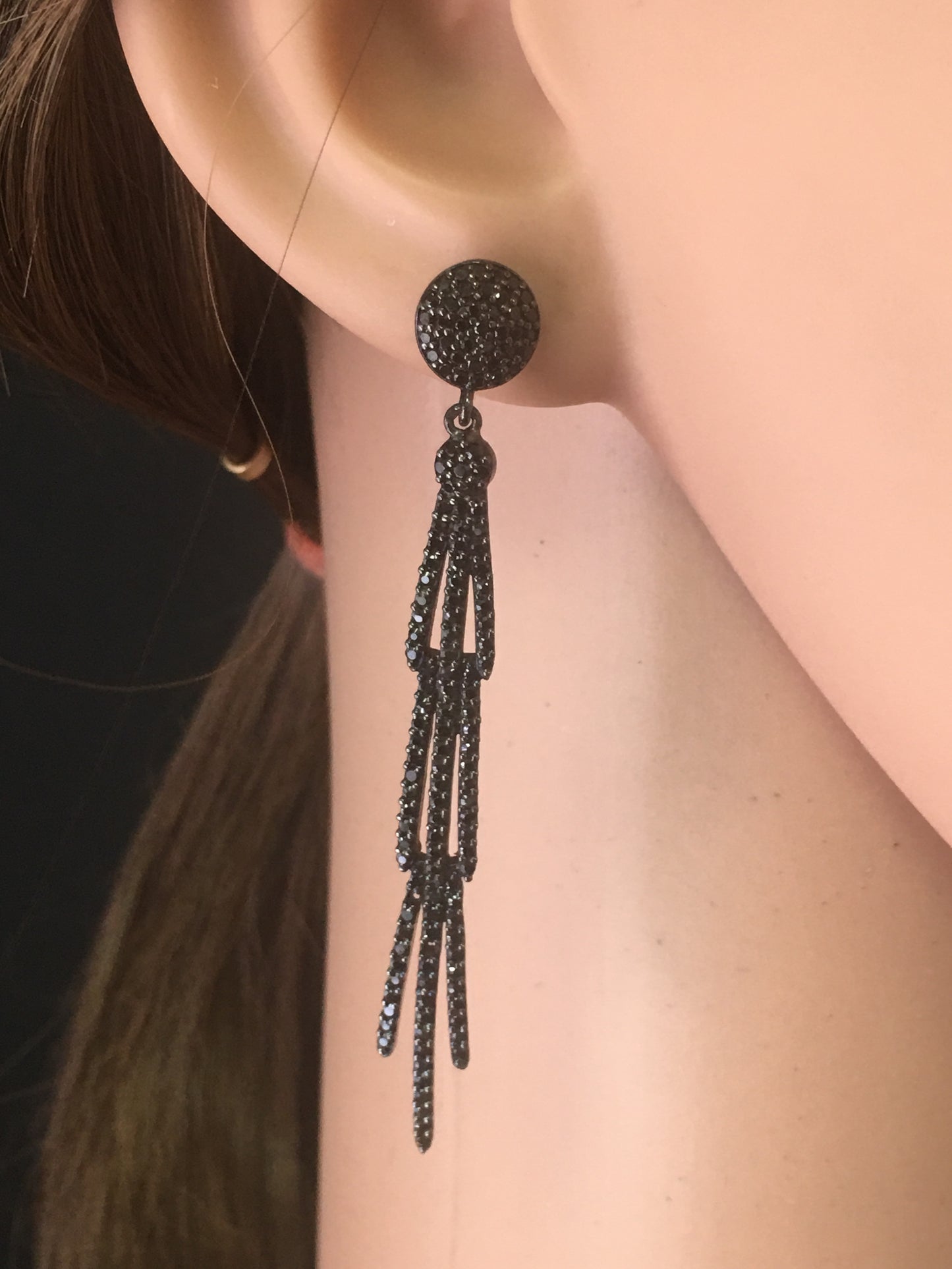 Black Spinel Earrings
