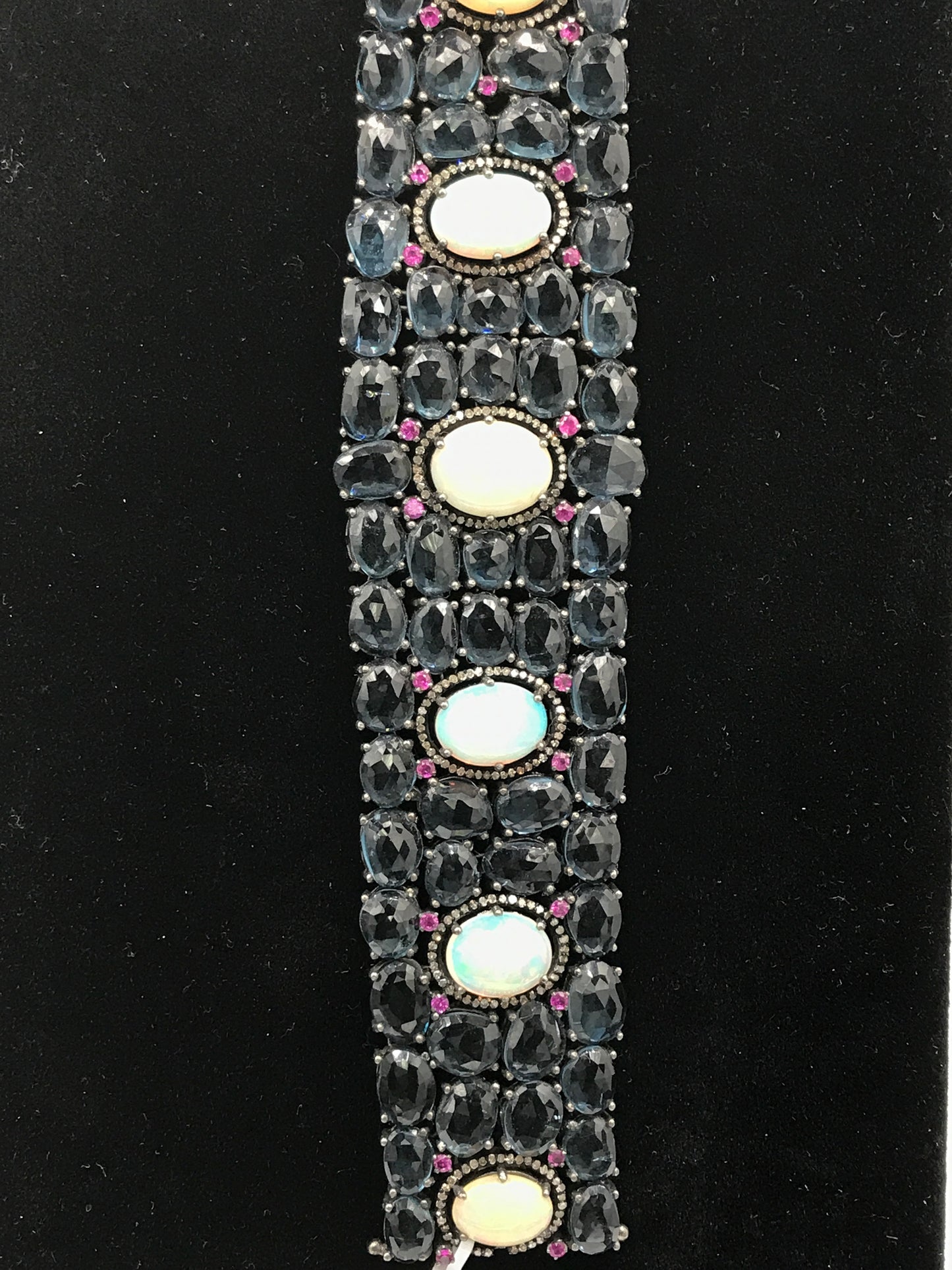London Topaz and Opal Bracelet with Diamonds