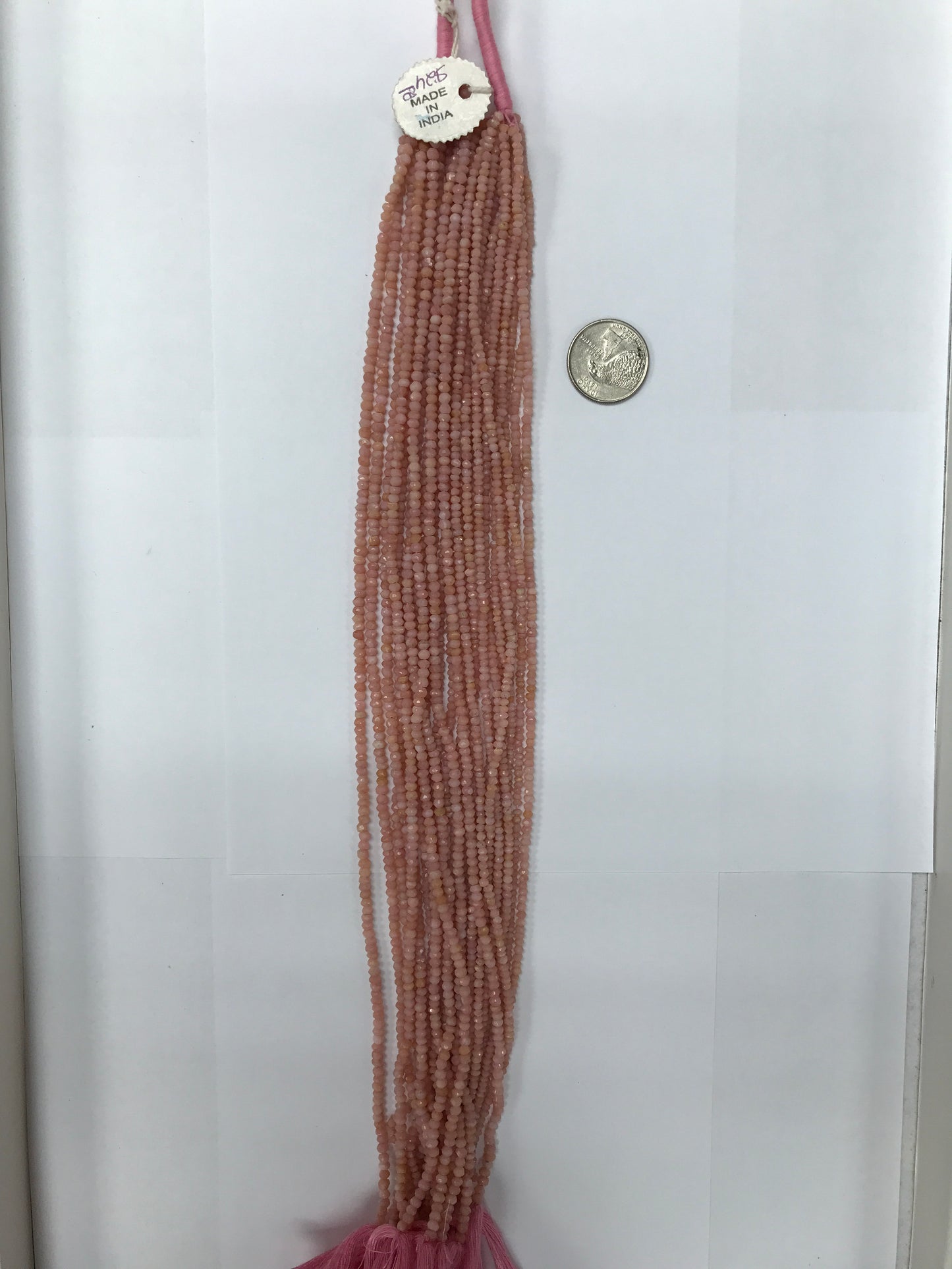 Opal, Pink Opal Roundel Beads Facetted 3-4mm