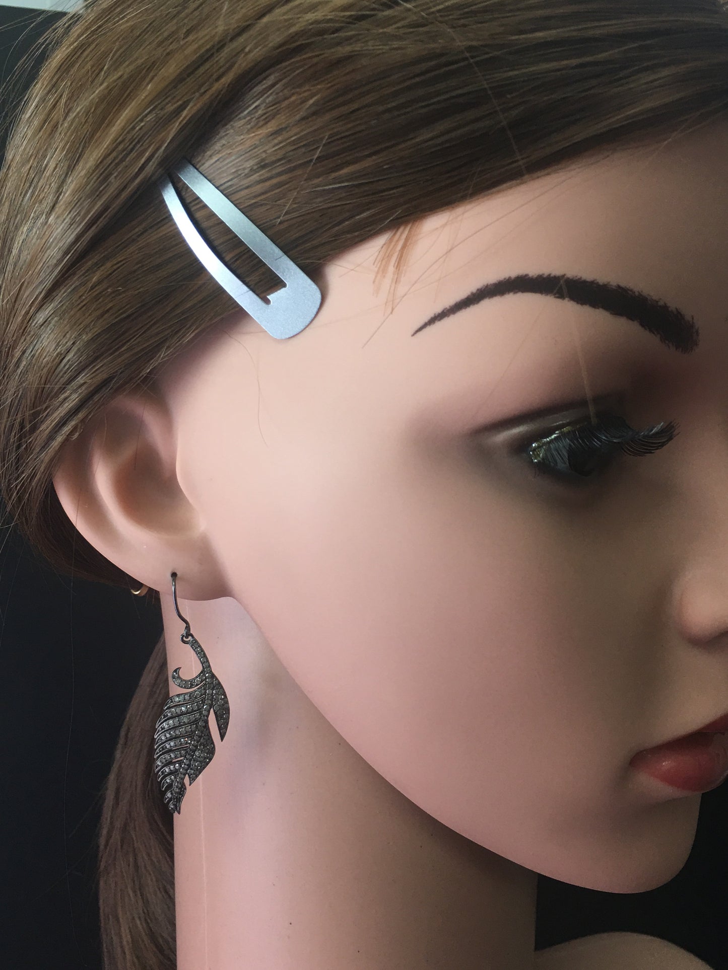 Leaf Shape Diamond Earrings