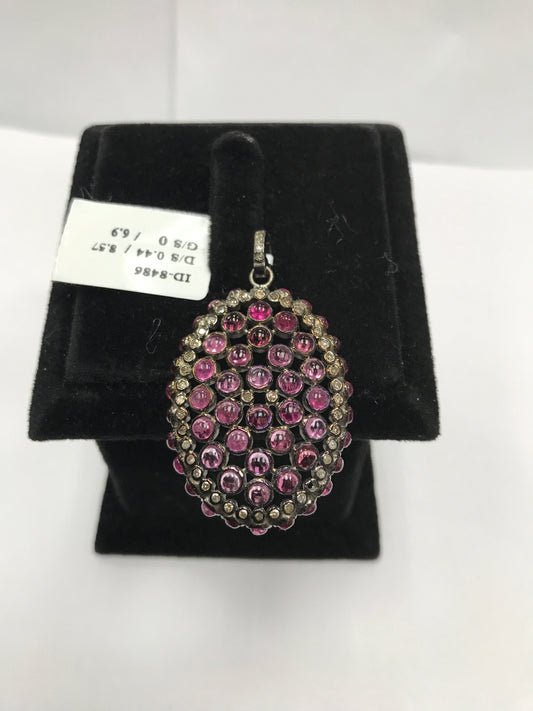 OVAL PINK TOURMALINE PENDANT