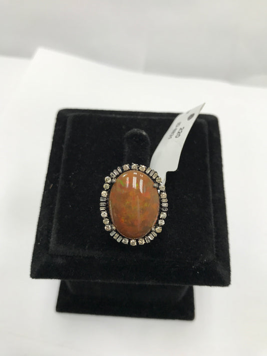 Opal and Diamond Ring