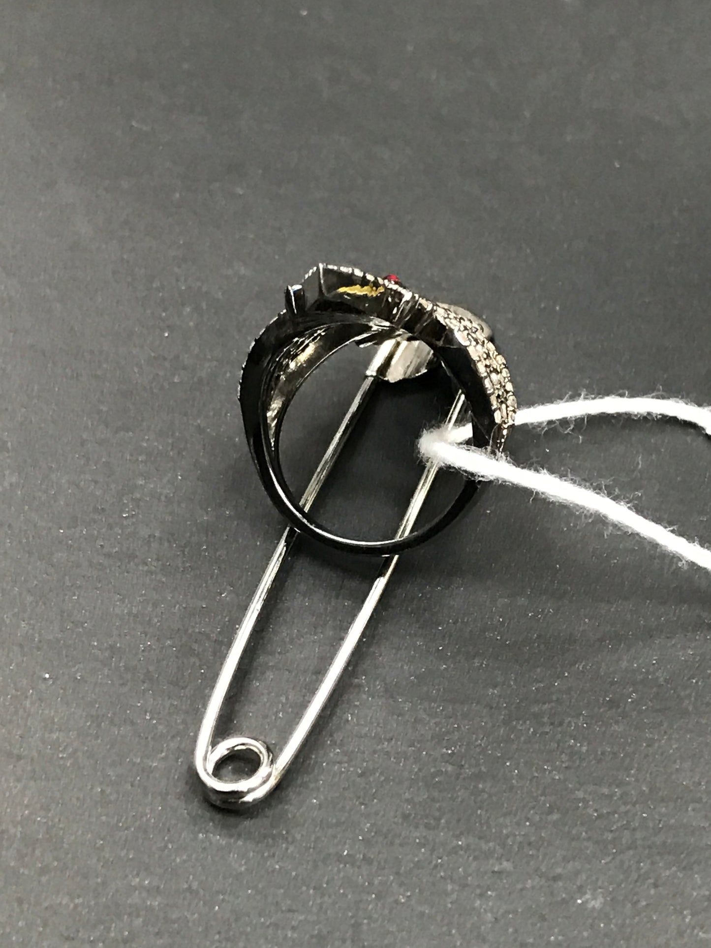 Pave Diamond Ring .925 Oxidized Sterling Silver Diamond Ring, Genuine handmade pave diamond Ring Size Approx 1.56"(22 x 39 MM)