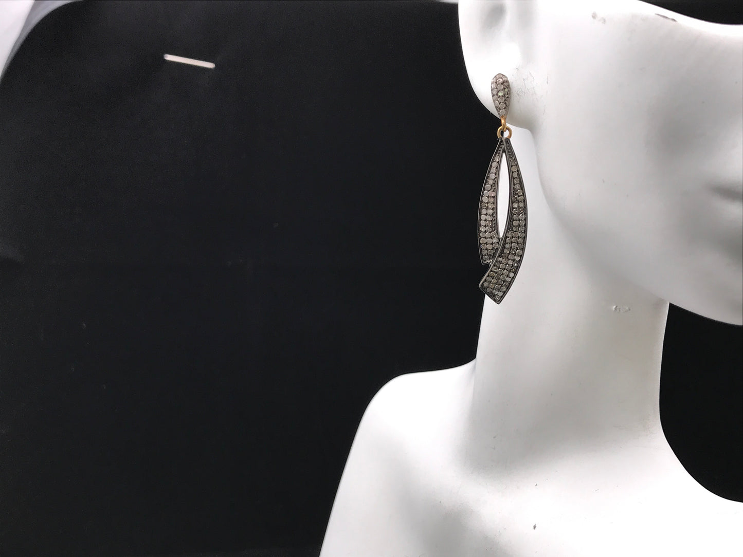 Oval Diamond Earrings