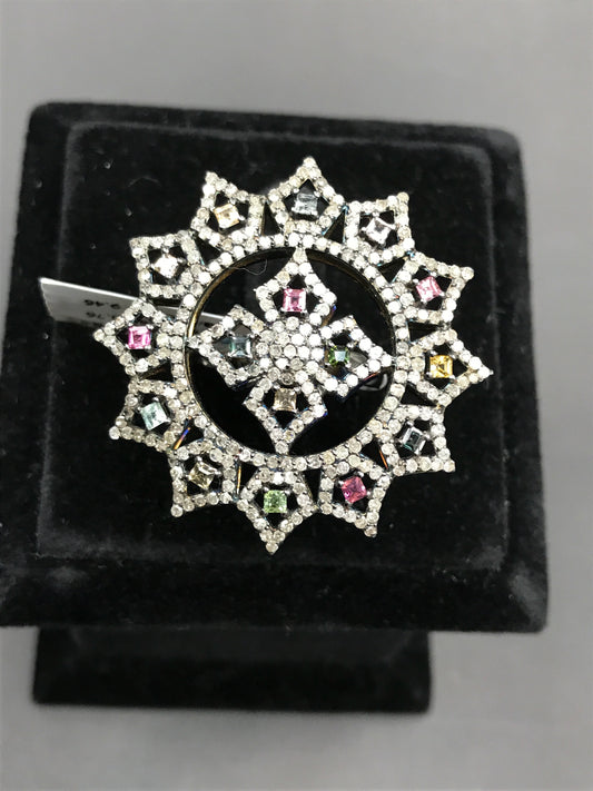DIAMOND AND MULTI TOURMALINE RINGS