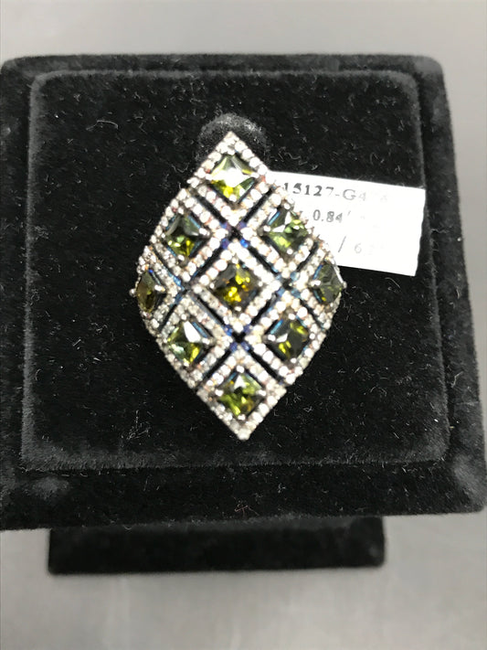 Diamond and Tourmaline Ring