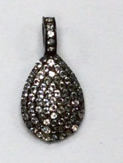 Drop Shaped White Topaz Charm