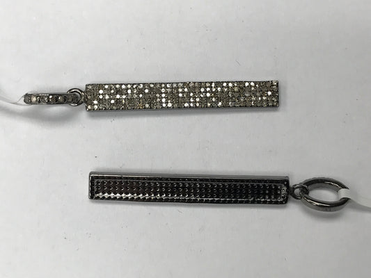 Rectangle Shape Diamond Pendants & Charms