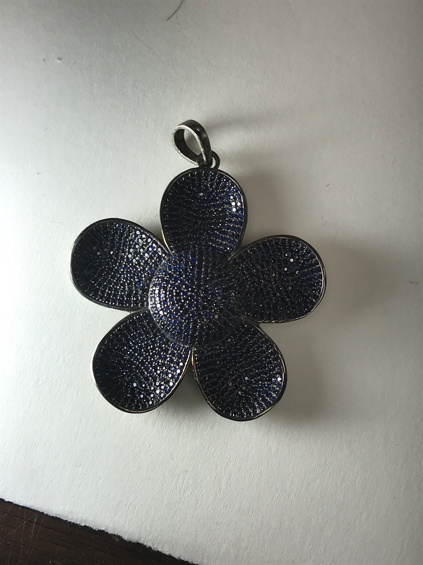 Flower Shape Blue Stone Pendants & Charms