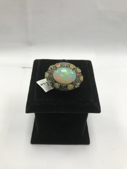 Opal and Diamond Ring