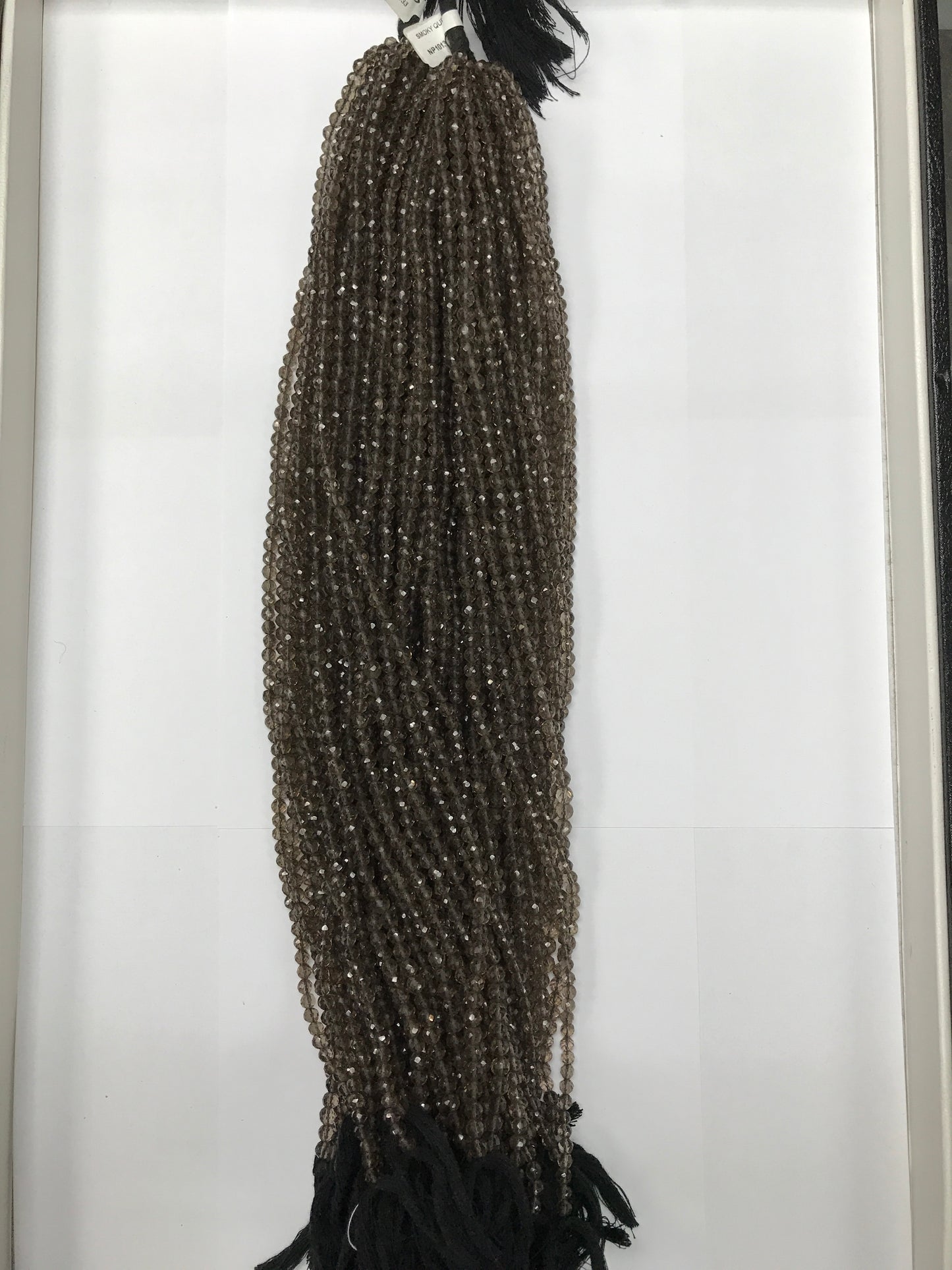 Quartz, Smoky Quartz Round Beads Facetted 3-4mm