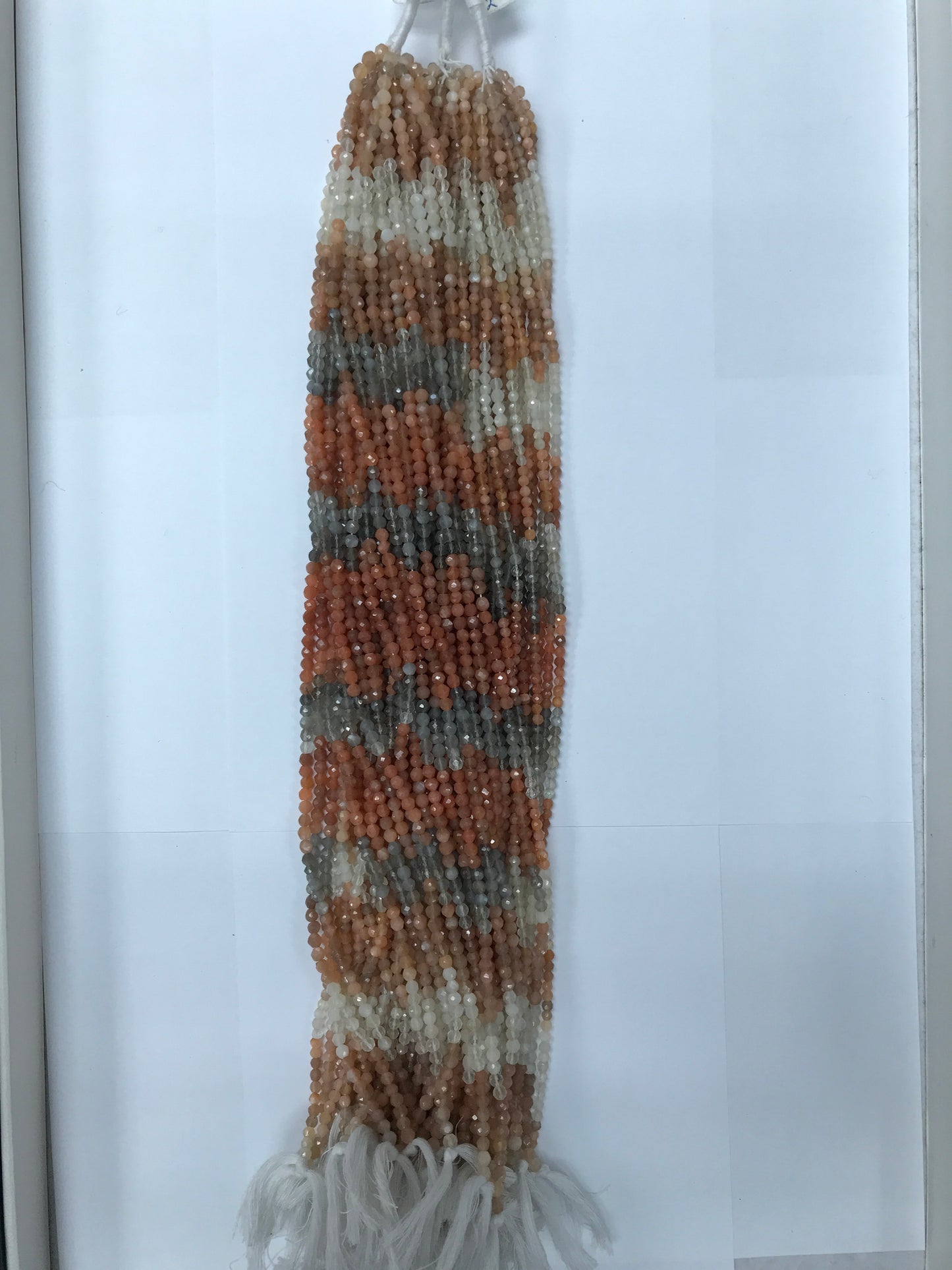 Moonstone, Multi Moonstone Round Beads Facetted 3-4mm