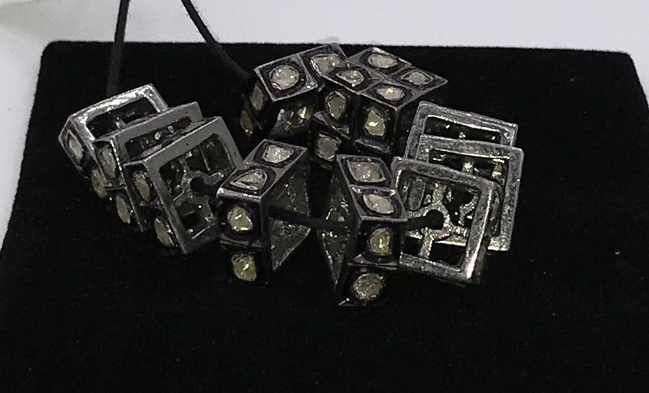 Square Shape Polki Diamond Spacer Beads