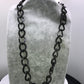 Black Spinel Chain Link Necklace