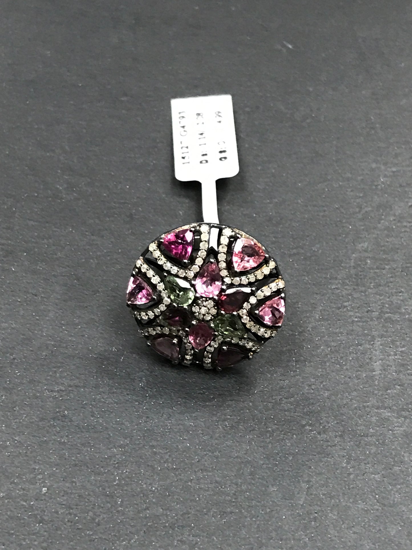 DIAMOND AND MULTI TOURMALINE RINGS