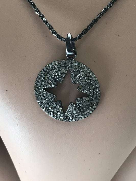Circle (Hollow Star Shape) Diamond Pendants & Charms
