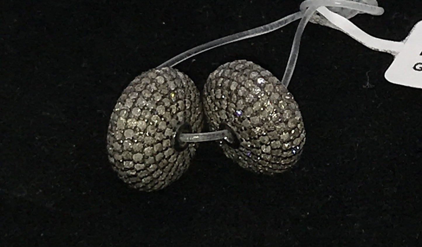 Rondelle shape pave Diamond beads