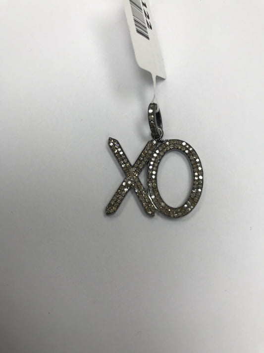 XO shape Pave Diamond Pendants