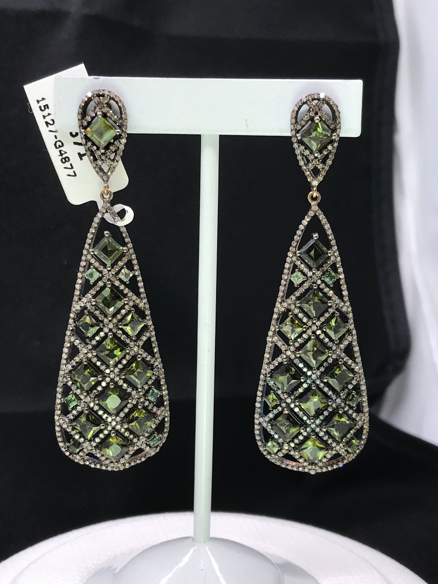 Diamond and Tourmaline Earrings