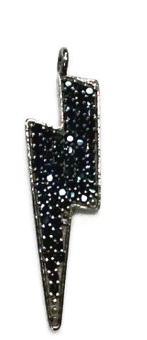 Lightning Black Spinel Charm