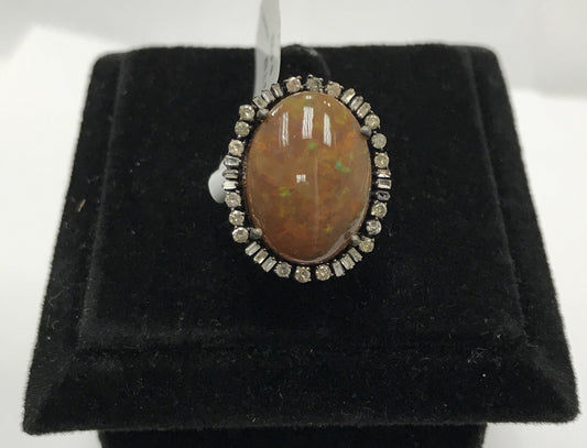 Opal and Diamond Ring
