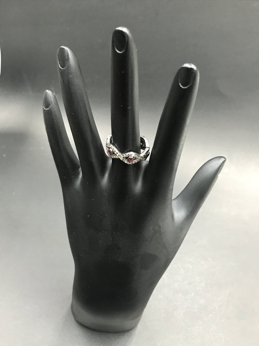 Pave Diamond Ring .925 Oxidized Sterling Silver Diamond Ring, Genuine handmade pave diamond Ring Size Approx 0.84"(6 x 21 MM)