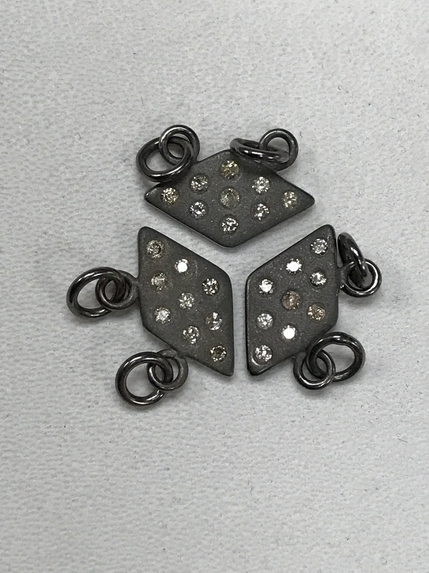 Marquise shape Diamond Pendant.925Oxidized Sterling Silver Diamond Pendant, Genuine handmade pave diamond Pendant