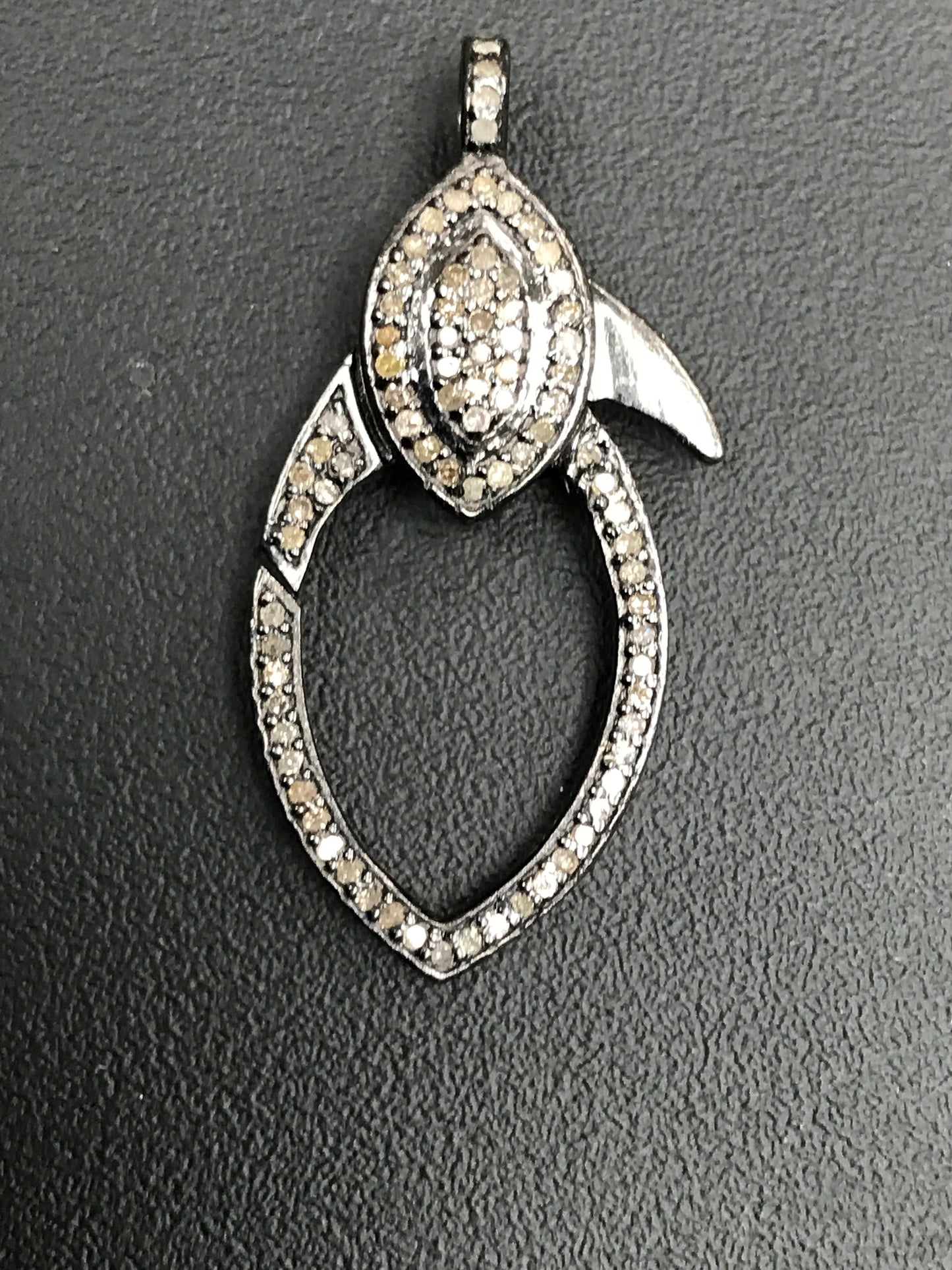 SILVER DIAMOND CLASPS