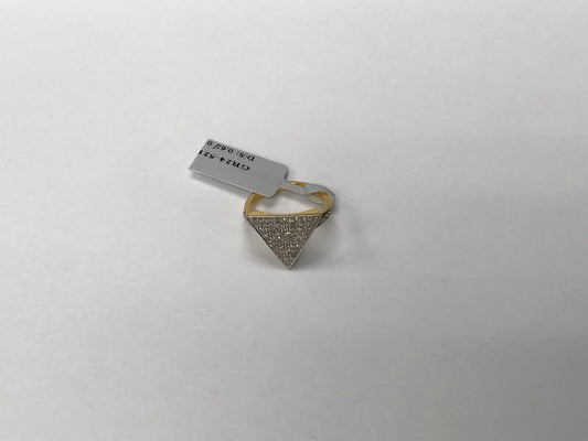 14k solid Gold Triangle Shape Diamond Rings