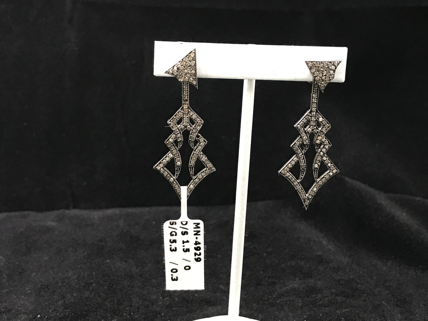 Fancy Spike Shape Diamond Earring