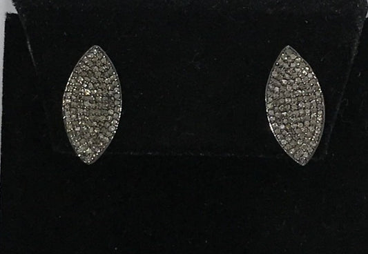 Oval Shape Diamond Earring Stud