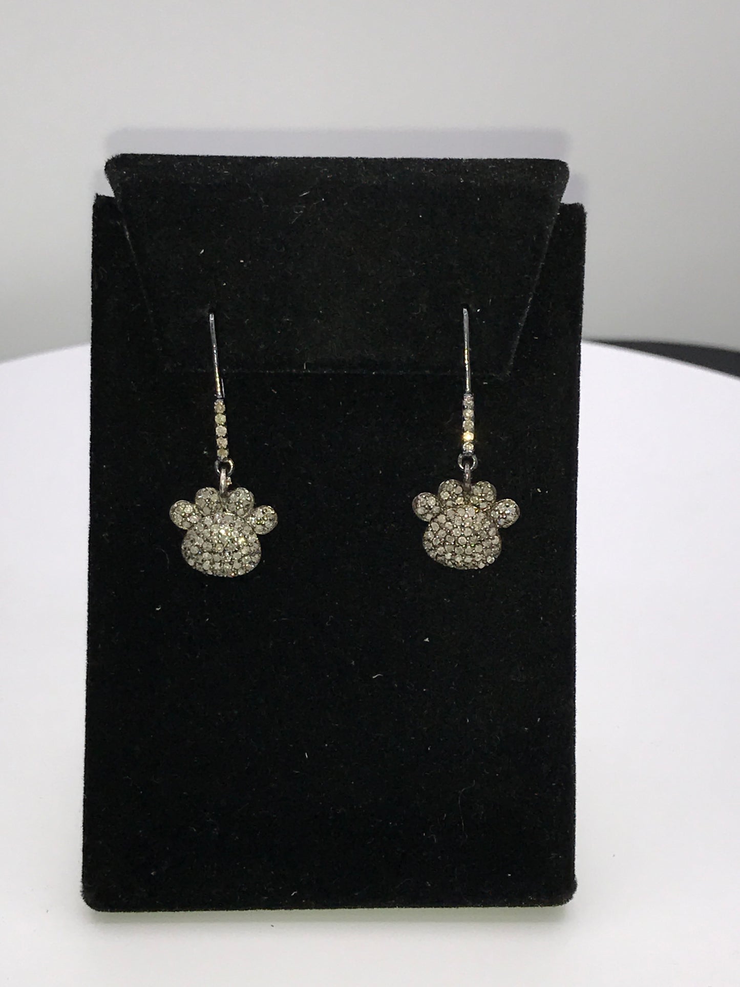 Paw Shape Diamond Earrings