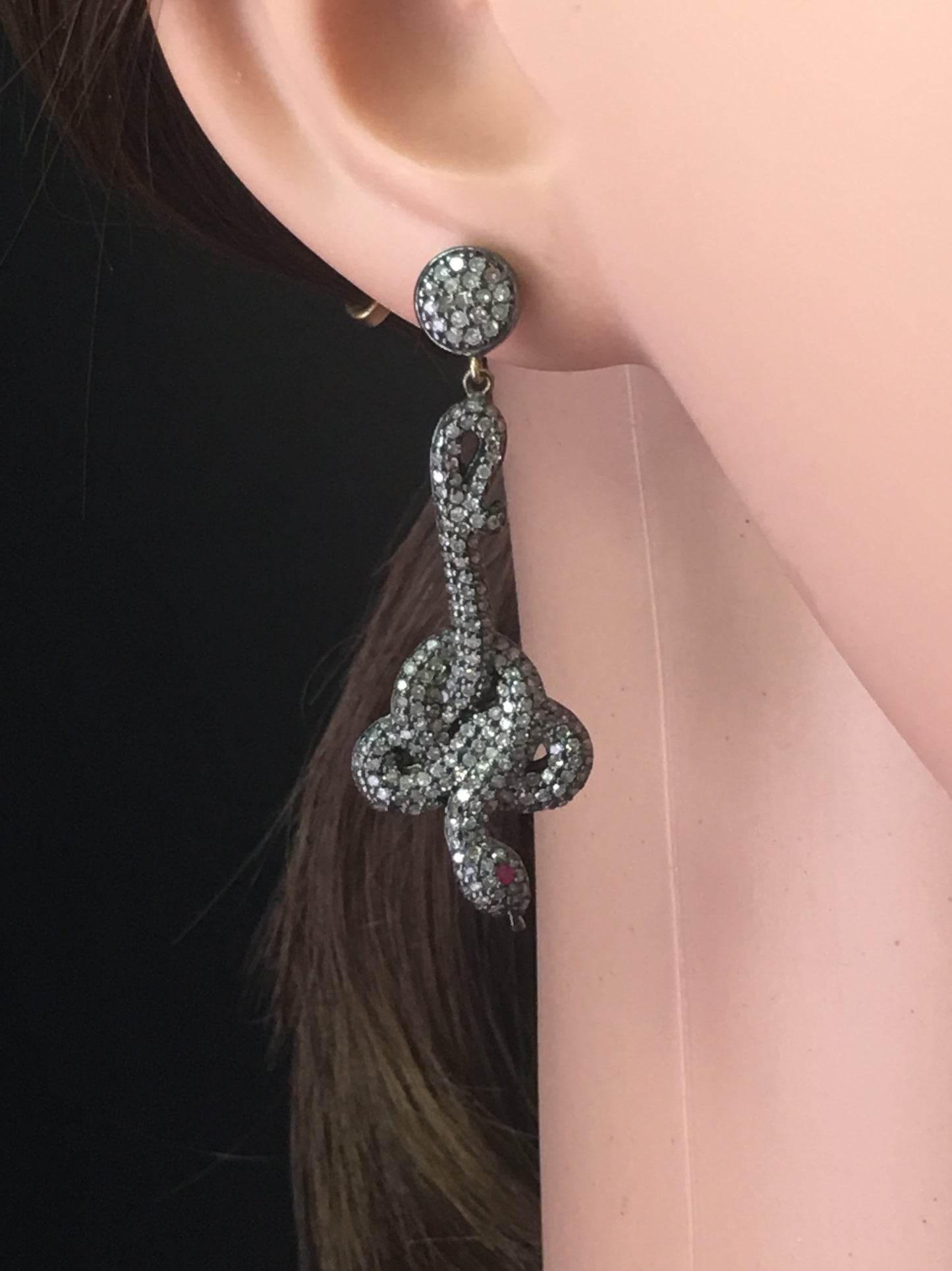 Diamond Snake Earring