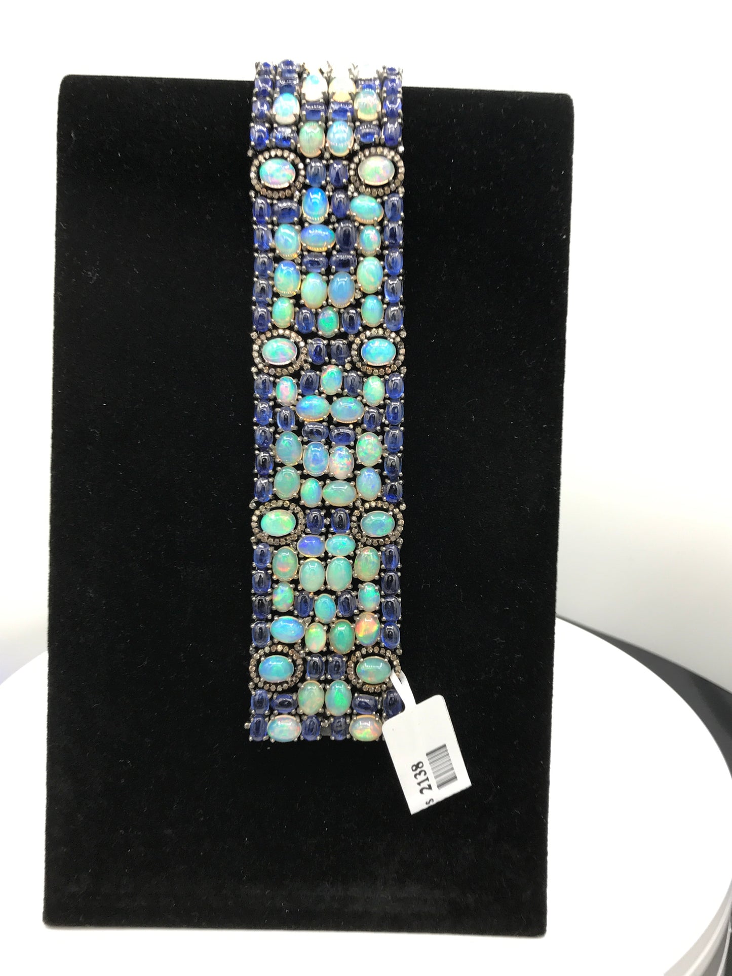Opal and Kynite Bracelet with Diamonds