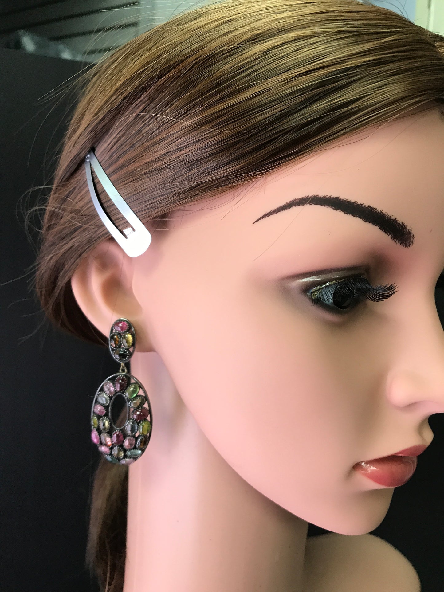 Oval Shape SterlingSilver Gemstone Earrings