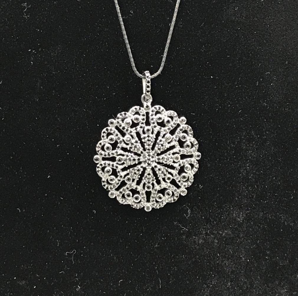 Round Black Spinel Pendant