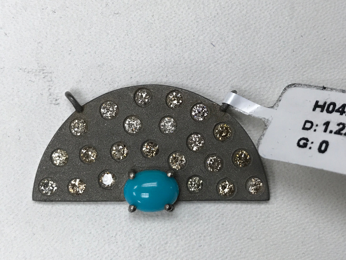 Half "D" Shape Diamond Pendant