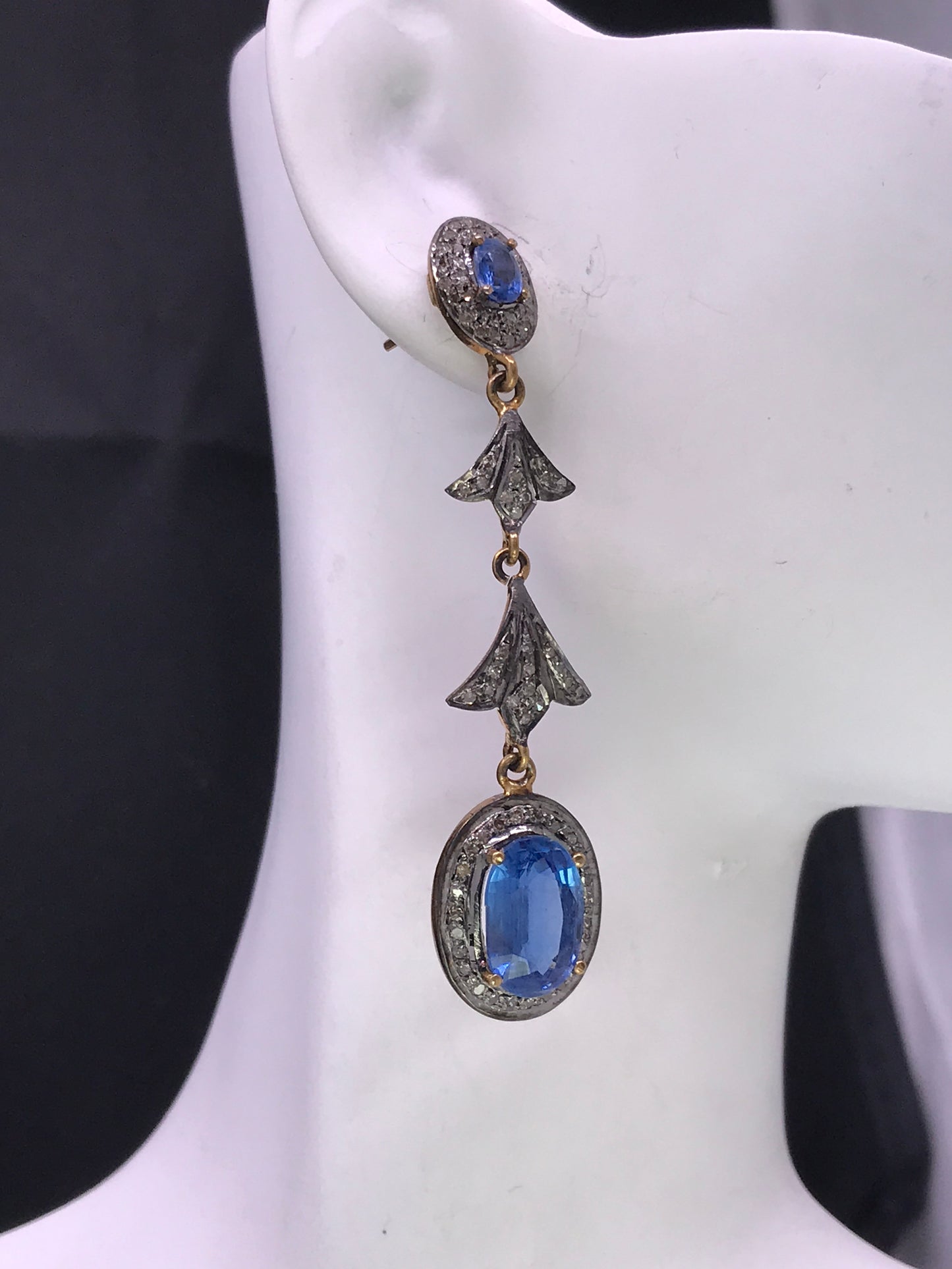 Kynite and Diamond Earrings,